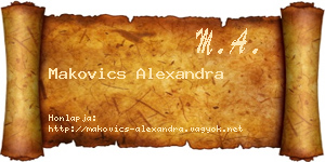 Makovics Alexandra névjegykártya